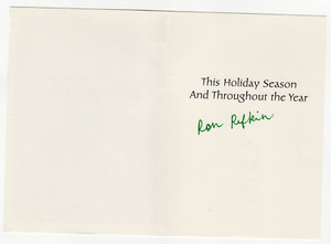 Ron Rifkin signed autographed greeting card! RARE! AMCo COA 1991