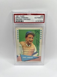 Ernie Lombardi Signed 1961 Fleer #55 Baseball Greats Card PSA/DNA Auto