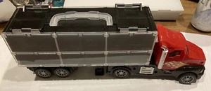 Red Semi Truck Trailer Diecast Race Car Transporter Stores 12 Cars Not included - Picture 1 of 18