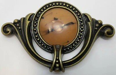 Bakelite 4" CC Zinc Diecast Waterfall style knob pull modern rustic antique old - Image 1 of 4