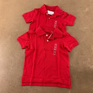 The Children’s Place Toddler Boy Size 3T Red Uniform Pique Polo 2 Pack NWT - Picture 1 of 5