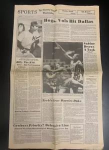 Billy Martin New York Yankees Newspaper Death Notice Sports Page Texas Edition - Picture 1 of 5