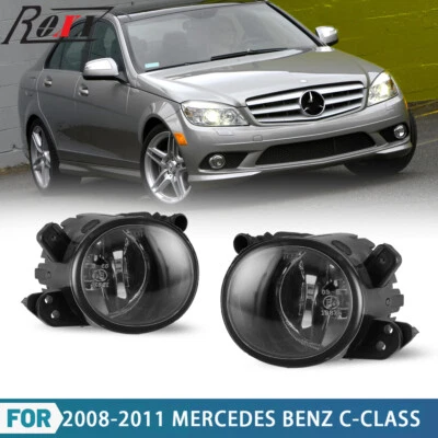 Fog Lights For Mercedes Benz Clear Lens Pair Bumper Lamp Replacement - Image 1 of 4