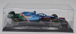 DIE CAST " ALPINE A521 FERNANDO ALONSO - 2021 SAUDI ARABIAN GP " AUTO DA CORS... - Picture 1 of 4