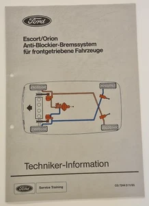 Ford Escort/Orion ABS CG 7244 D 11/85 Techniker-Information Service Training - Bild 1 von 1