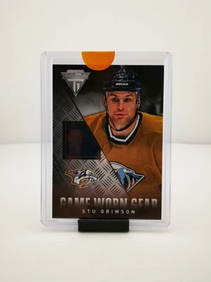 2013-14 Panini Titanium Game-Worn Gear Patch Stu Grimson #GG-SGR Jersey  - Image 1 of 4
