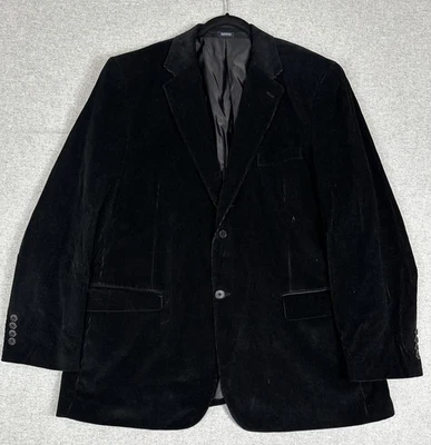 Blazer Saddlebred Para Hombres 46R Negro Pana Abrigo Deportivo 2 Botones Chaqueta Informal Foto 1 de 4
