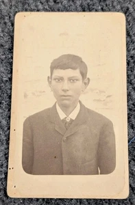 Antikes CDV Porträt eines jungen kanadischen Jungen aus dem 19. Jahrhundert Geo. Anderton  - Bild 1 von 4