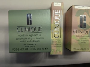 Clinique Superbalance Makeup Chamois(G) Blushwear Peachy Youth Surge Lot - Picture 1 of 5