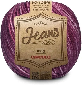 Circulo ::Jeans #8752:: 100% Cotton yarn Bordeaux - Picture 1 of 8