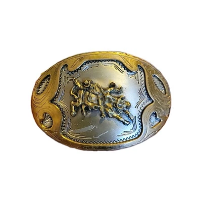 Antiguo Cinturón Hebilla Alemán Plata Vaquero Rodeo BULL RIDER de Colección  Foto 1 de 4