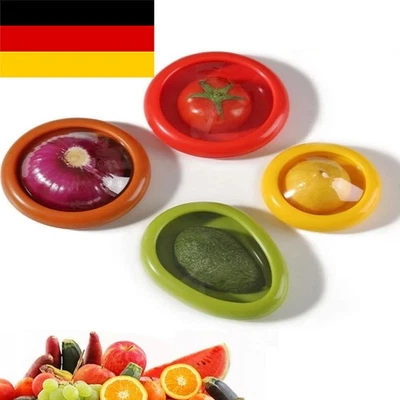1/4X Obst-Aufbewahrungsbox aus Silikon, wiederverwendbarer Gemüse-Aufbewahrungs - Bild 1 von 4