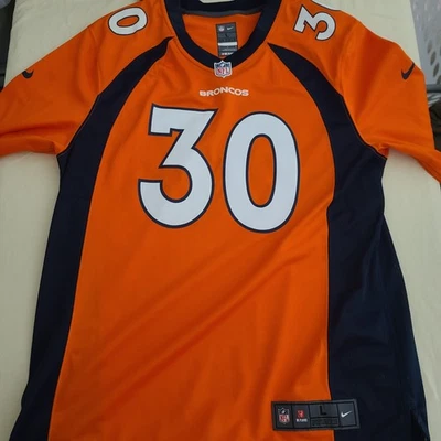 Camiseta deportiva Denver Broncos Terrell Davis NFL Nike naranja azul talla grande - ¡Nueva! Foto 1 de 4