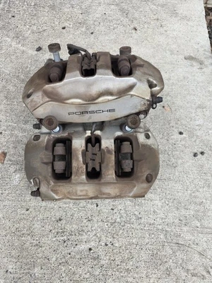 2011-2018 PORSCHE CAYENNE PANAMERA S REAR BRAKE CALIPER SET PAIR COMPLETE - Image 1 of 4