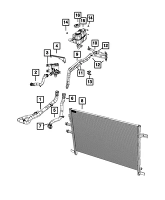 Genuine Mopar Auxiliary Low Temperature Cooler 68365280AB - Image 1 of 4