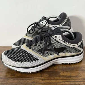 Brooks Scarpe Uomo Taglia UK 9.5 Revel Running Palestra Maratona Scarpe da Ginnastica Nero Bianco - Foto 1 di 11