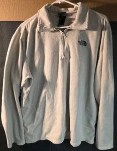 The North Face Men's Size Large Beige 1/4 Zip Fleece Pullover RN# 61661  - Picture 1 of 11