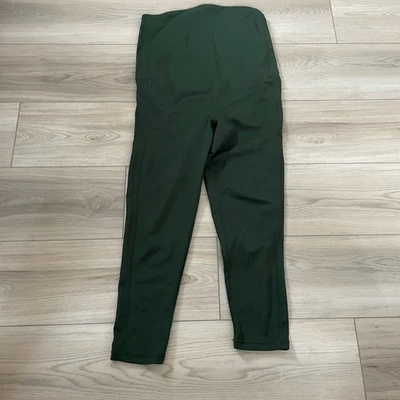 Senita Green Lux Mamacita Side Pocket Maternity Capri Leggings Size Medium - Image 1 of 4