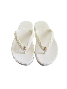 Chanclas Jimmy Choo de goma en relieve con diamantes talla 5/35 - Imagen 1 de 5