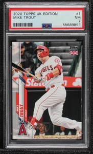 2020 Topps UK Edition Mike Trout #1 PSA 7
