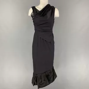 VERA WANG Größe 4 Marineblau Wolle Polyester Ärmelloses Kleid - Bild 1 von 5
