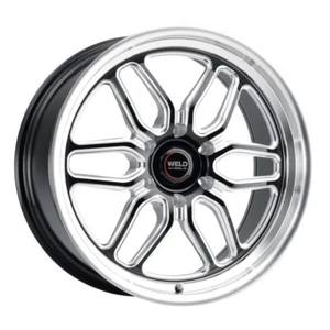 Weld Racing 17x10 Laguna 6 Drag Wheel Milled Black 6x5.5/6x139.7 +25mm - Picture 1 of 3