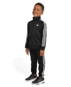 Adidas Boys Tricot Jacket 4t Black/White - Picture 1 of 5