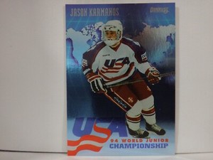 1993-94 Donruss USA World Junior Championship Jason Karmanos #USA10 Rookie RC