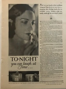 1929 PINAUD'S CREAM Vintage Print Ad TO-NIGHT you smile at Time You Can Do It! - Bild 1 von 1