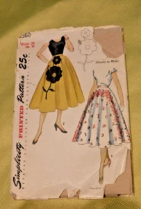 SIMPLICITY 3560 MISSES CIRCULAR SKIRT 1 PC Skirt Sewing pattern 1950'S - Picture 1 of 2