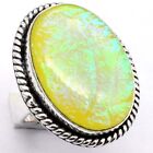 Triplet Opal Ethnic Handmade Ring Jewelry Us Size-6 R 1095