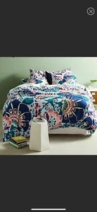 ANTHROPOLOGIE RARE LIBERTY BLOOM REVERSIBLE QUEEN DUVET COVER *BRAND NEW* - Picture 1 of 5