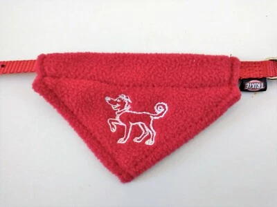 Collar de nailon Trixie con bufanda de lana roja (extra pequeño) 19-24 cm Foto 1 de 4