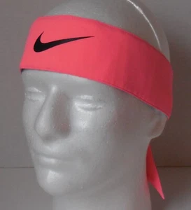 Nike Tennis Head Tie Adult Unisex Coral Pink/Black/Grey - Picture 1 of 6