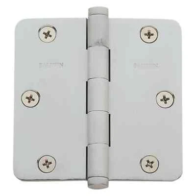 Baldwin 1135 260 I 3-1/2"W Plain Bearing 5/8" Radius Corner Mortise - Chrome - Image 1 of 2