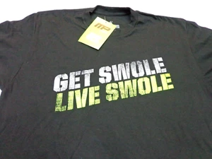 Muscle Pharm MP Black  T Shirt 'Get Swole Live Swole'  Small  NEW with DEFECT - Picture 1 of 8