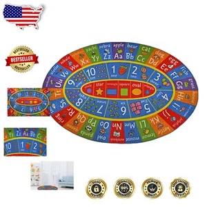 Interactive ABC Alphabet Learning Rug - Safe Non-Slip Kids Carpet for Playrooms - Picture 1 of 10
