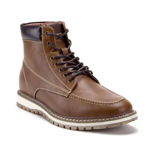 New Men's Casual Lace-up Motorcycle Combat Sneakers Tall Chukka Ankle Boots - Picture 1 of 30