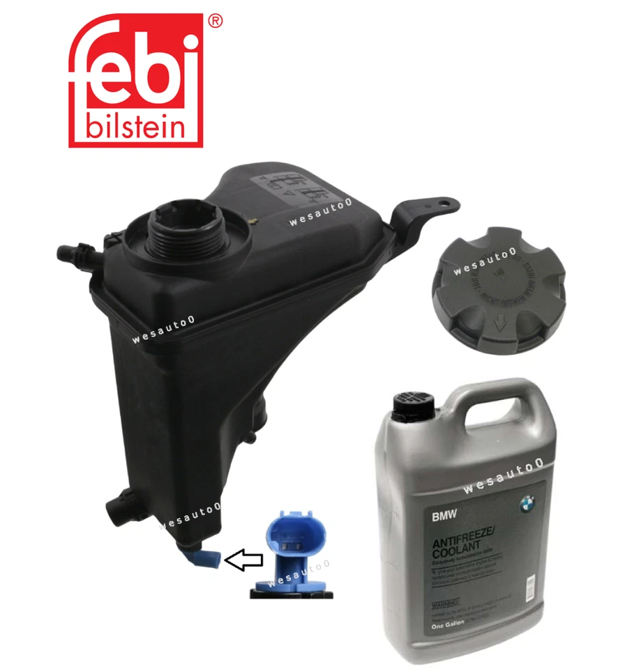 OES Coolant Tank w/ Sensor + Cap + Antifreeze Kit for BMW 328i 330i 328xi xDrive - Image 1 of 1