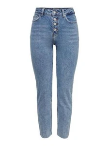 ONLY Damen Jeans Hose Straight-Fit ONLEMILY HW ST ANK MAE06 W25 W27 W28 Blau Neu - Bild 1 von 7