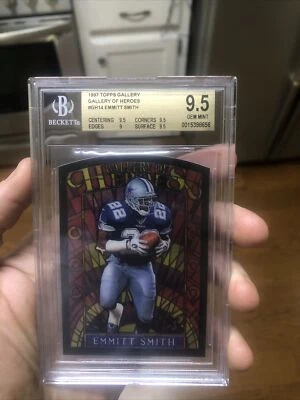 Emmitt Smith 1997 Topps Gallery of Heroes #GH-14 BGS 9.5 GEM MINT - Image 1 of 3