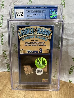 Laurel and Hardy Comedy Classics Volume 3, VHS Graded Sealed A+ Cgc 9.2 1987 New Foto 1 de 4