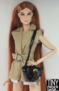 12" Fashion Doll Black Signature Handbag by The Janchor - Picture 1 of 6