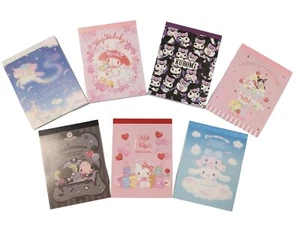 Lot 7 Hello Kitty KUROMI etc. Memo Pad Patterned Sanrio License Made in Japan - Picture 1 of 13