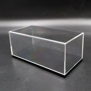 Acrylic Case Show Display Box Transparent Dust Proof Black Base 1:43 Model Cars - Picture 1 of 7