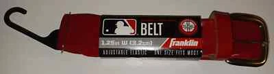Cinturón Rojo 1.25" Ancho Franklin MLB Se Ajusta De 22" A 42" Béisbol Softbol Foto 1 de 2