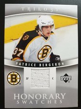 2006-07 Upper Deck Trilogy Honorary Swatches #HSPB Patrice Bergeron