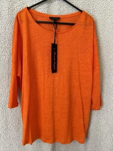 Phase Eight Catrina Linen Top Burnt Orange Safari Sundown Summer UK10 BNWT rp£49 - Picture 1 of 11