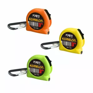3ea Komelon Keychain Tape Measure 3M x 6mm Rulers KMC-74KN Carabiner Clip korea - Picture 1 of 4