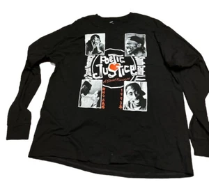 Yazbek 2Pac Tupac Poetic Justice Kith Long T Rap Shirt Sz 2XL Black 152 112 - Picture 1 of 4